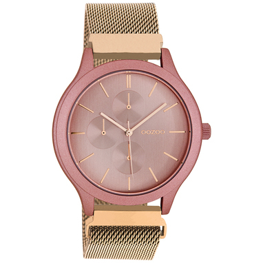 OOZOO C10687 horloge timepieces mesh rosekleurig