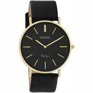 OOZOO C20164 horloge vintage zwart