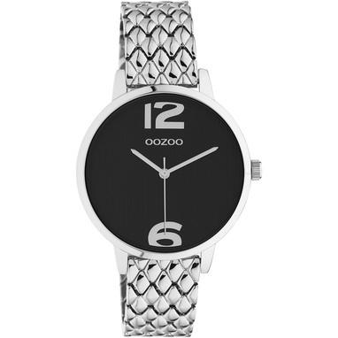 OOZOO C11021 horloge Timepieces staal zilver-zwart