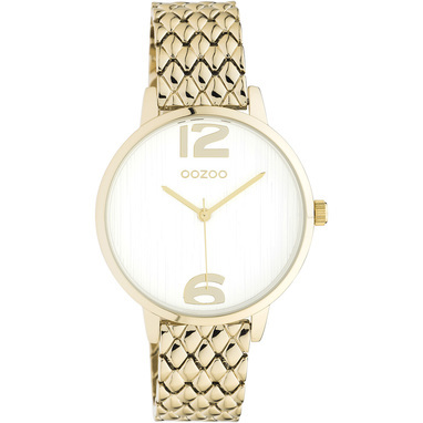 OOZOO C11022 horloge Timepieces staal goudkleurig-wit