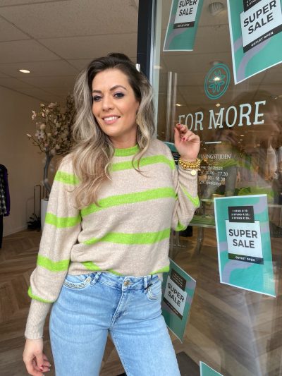 ICHI Ihdusty sweater parrot green