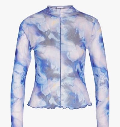 Noisy May bleu mesh top