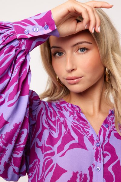 FLURESK Faya Blouse Berry Light Purple