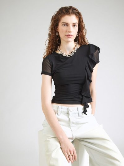 Top ruffel black